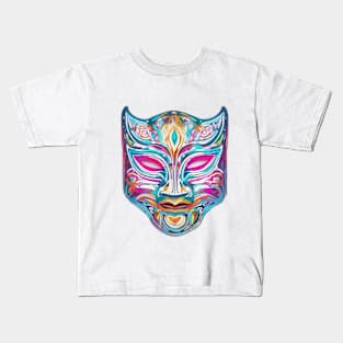 Mask Neon Shadow Silhouette Anime Style Collection No. 342 Kids T-Shirt